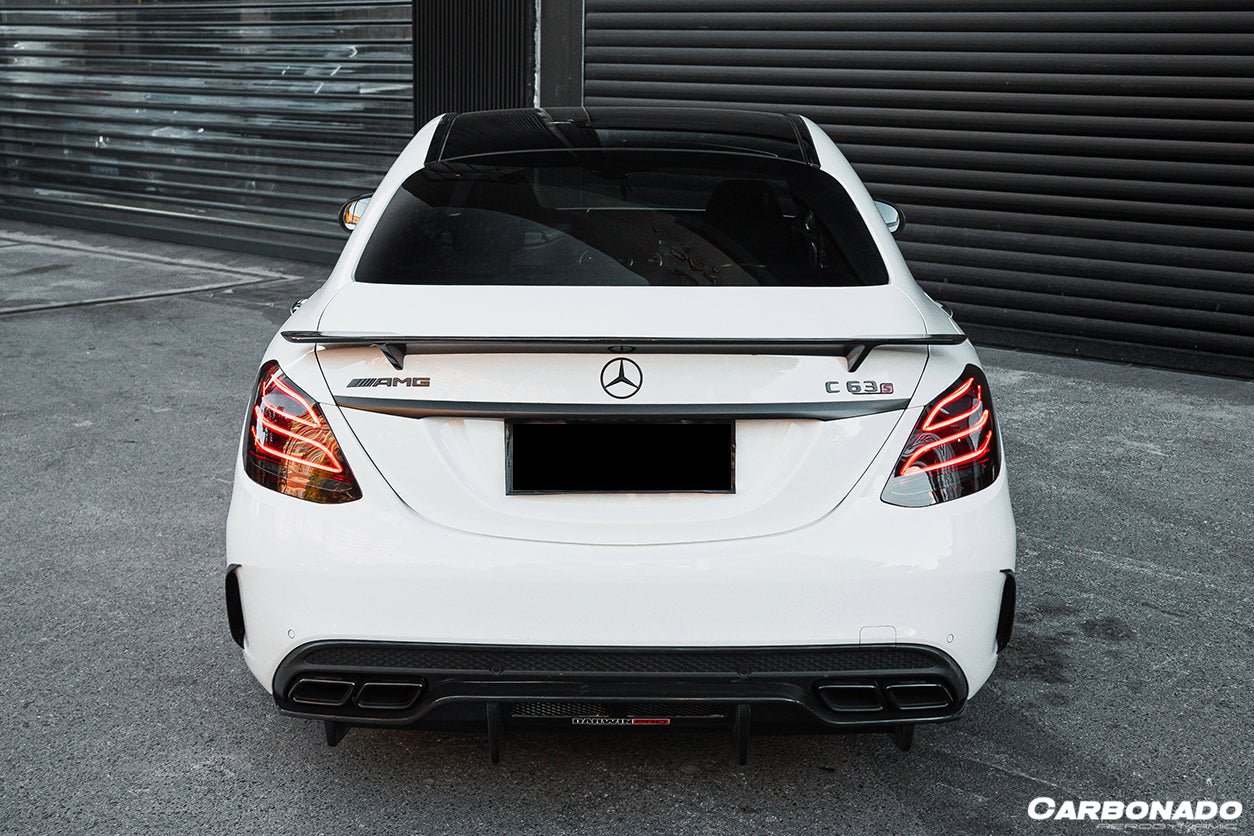 2015 - 2021 Mercedes Benz W205 C63/S AMG Sedan PS Style Rear Diffuser